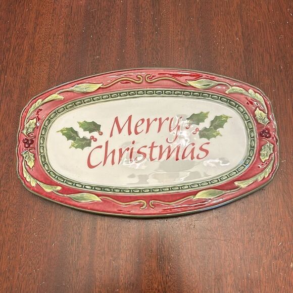 Fitz and Floyd St Nick Merry Christmas decorative plate - Picture 2 of 5